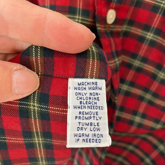 Ralph Lauren Red & Black Plaid Button Up Shirt Men’s Size XL - Picture 5 of 10